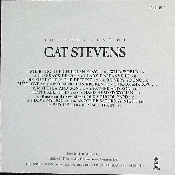 Cat Stevens  The Very Best of Cat Stevens : Back